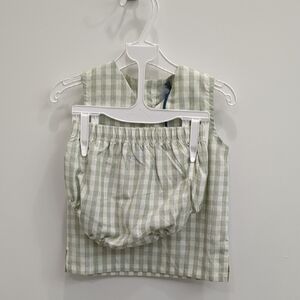 Green Checkered Kids Outfit Size 24 Months Matching Set